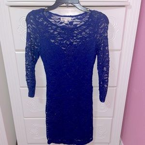 Navy blue dress with glitter